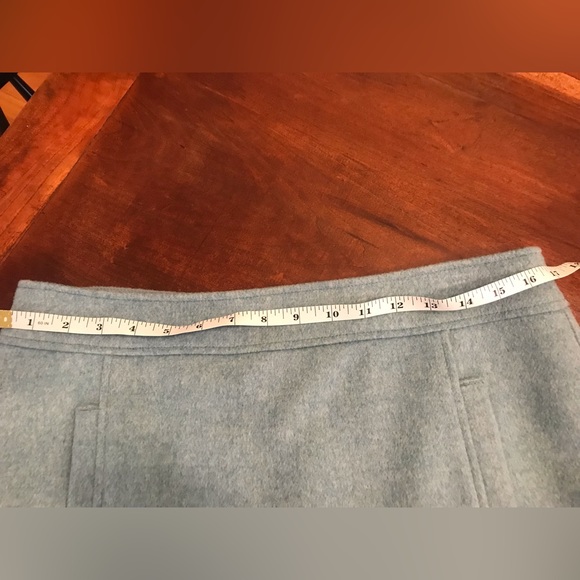 NWT Loft Blue Green Wool Mini Skirt 10 - Picture 5 of 9